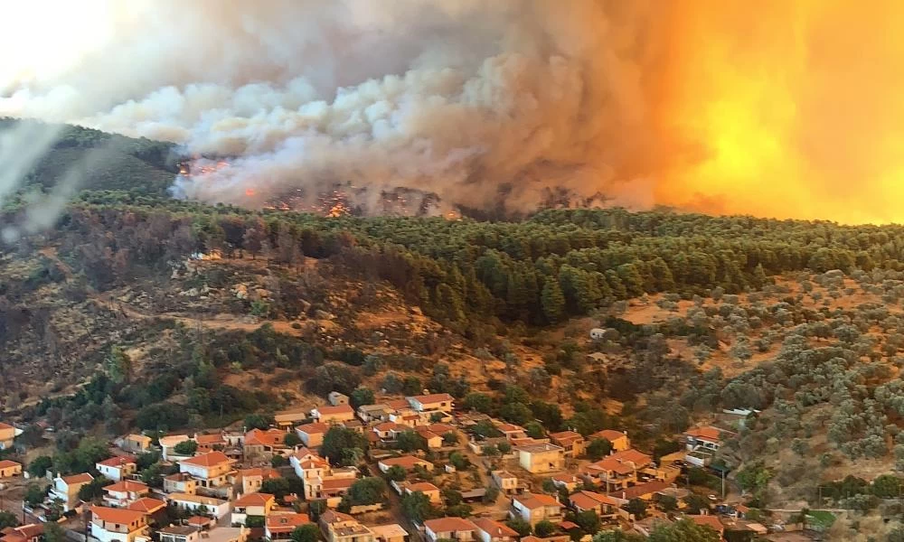 Φωτιά στη Λίμνη Ευβοίας: Εκκενώνονται προληπτικά οικισμοί